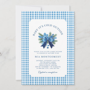 Baby It's Cold Outside Winter Baby Dusche - Blau Einladung
