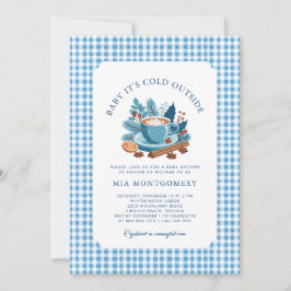 Baby It's Cold Outside Winter Baby Dusche - Blau Einladung