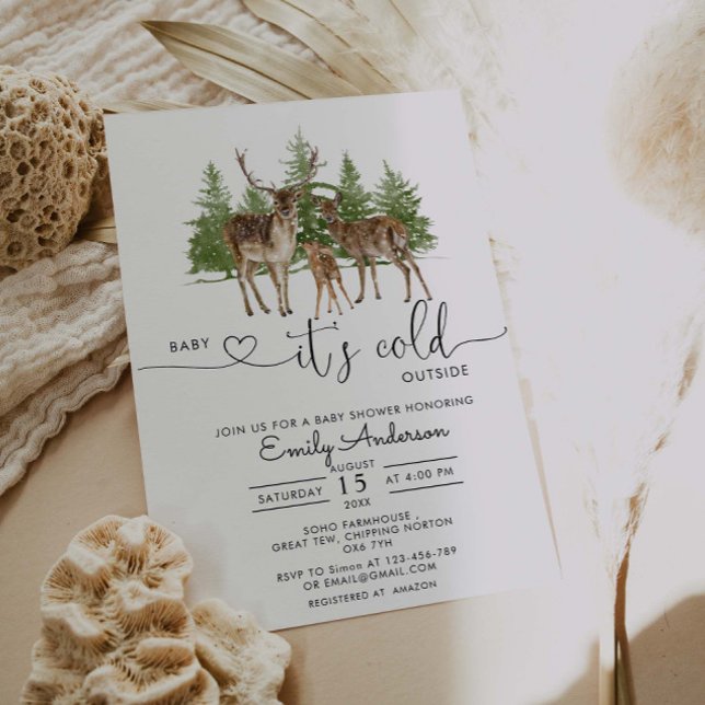 Baby It's Cold Outside Winter Baby Dusche Invitati Einladung (Von Creator hochgeladen)