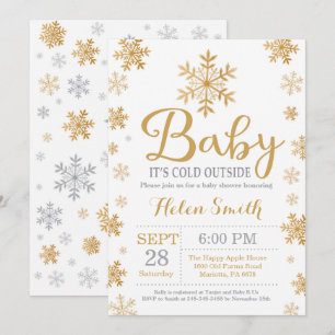 Baby It's Cold Outside Winter-Baby-Party Einladung