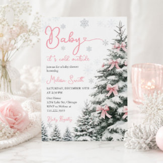 Baby-It's-Cold-Outside-Winter-Baby-Party für Mädch Einladung