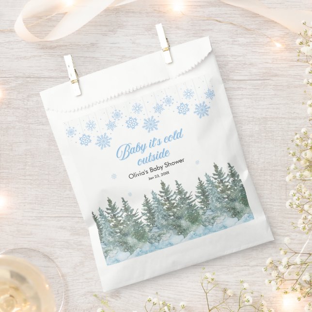 Baby It's Cold Outside Winter Baby Shower Geschenktütchen (Ausgeschnitten)