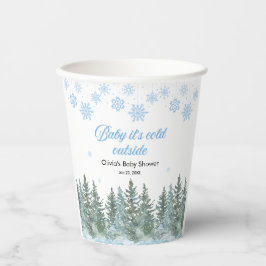 Baby It's Cold Outside Winter Baby Shower Pappbecher
