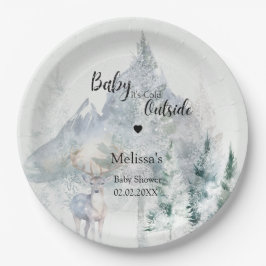 Baby It's Cold Outside Winter Baby Shower Pappteller