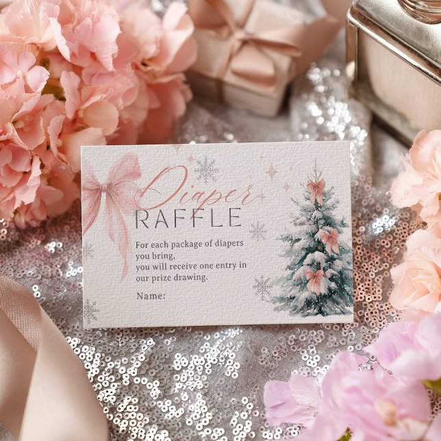 Baby it's cold outside Winter Diaper Raffle Shower Begleitkarte (Baby it's cold outside Winter Diaper Raffle Shower Enclosure Card)