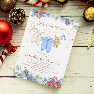 Baby It's Cold Outside Winter Junge Baby Shower Einladung