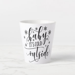 Baby It's Cold Outside Winter Weihnachten Schneefl Milchtasse