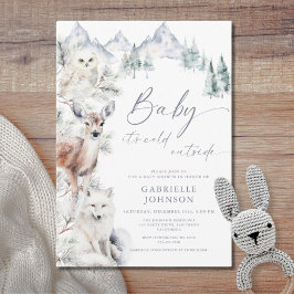 Baby It's Cold Outside Winter Woodland Baby Shower Einladung