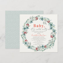 Baby It's Cold Outside Wreath Baby Shower by Mail