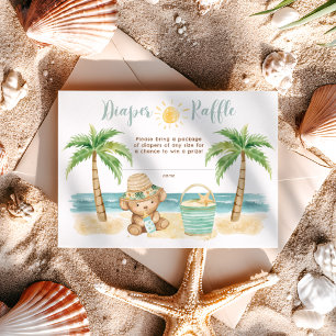 Baby It's Warm Outside Beach Baby Windel-Raffle Begleitkarte