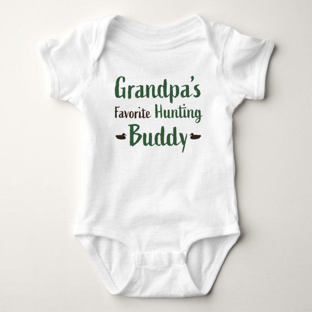 Baby-Jagd nach Opa Jersey Bodysuit Shirt (Vorderseite)
