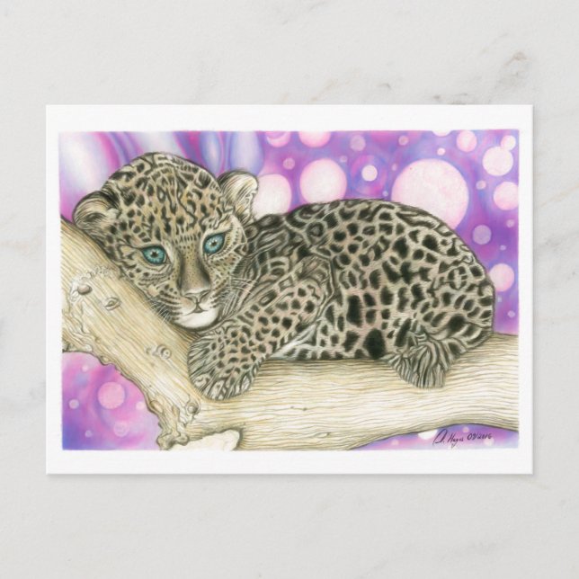 Baby Jaguar Postkarte (Vorderseite)