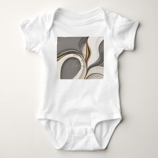 Baby Jersey Bodysuit in stilvoller Grafik Baby Strampler (Vorderseite)
