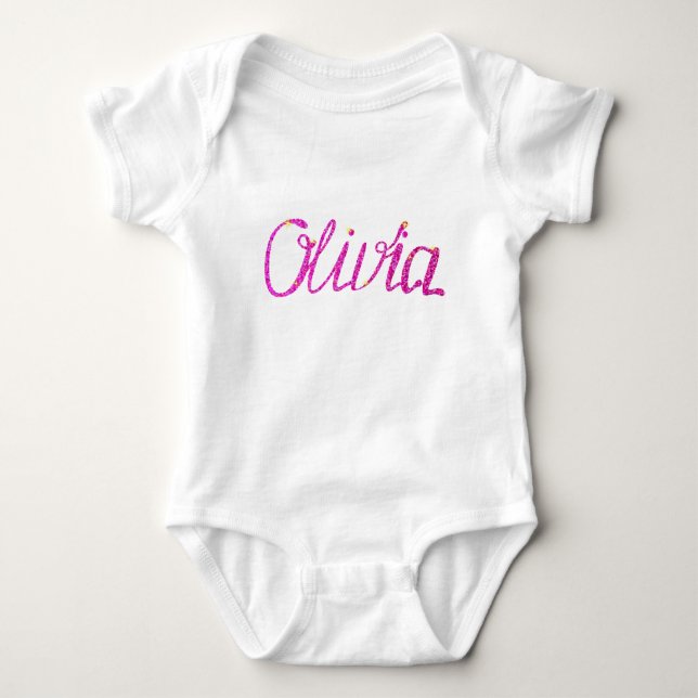 Baby Jersey Bodysuit Olivia Baby Strampler (Vorderseite)