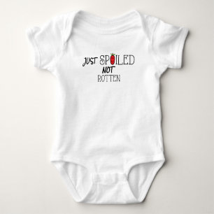 Baby Jersey Bodysuit "Spoiled not Rotten"/Red Appl Strampler
