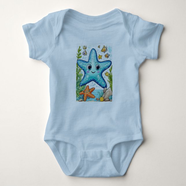 Baby Jersey Bodysuit Starfish Baby Strampler (Vorderseite)