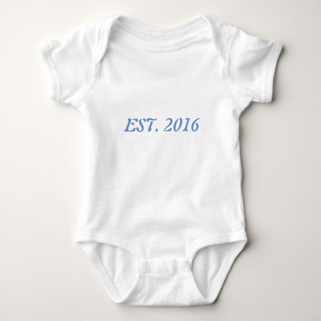 Baby Jersey Bodysuit, White Established 2017 Strampler (Vorderseite)