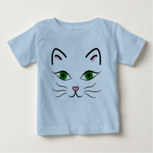 Baby Jersey T - Shirt - Kitty Face