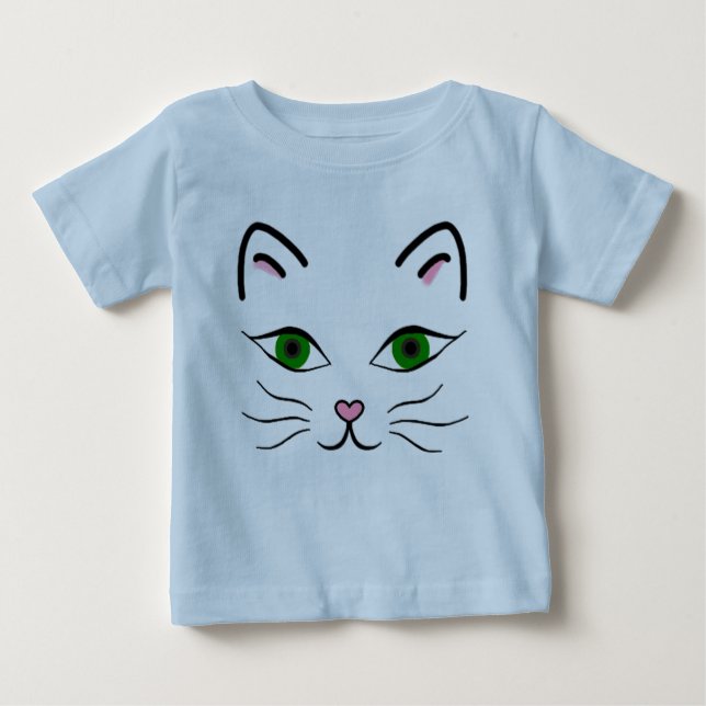 Baby Jersey T - Shirt - Kitty Face (Vorderseite)