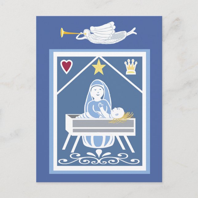 Baby Jesus and Mary nativity Postkarte (Vorderseite)