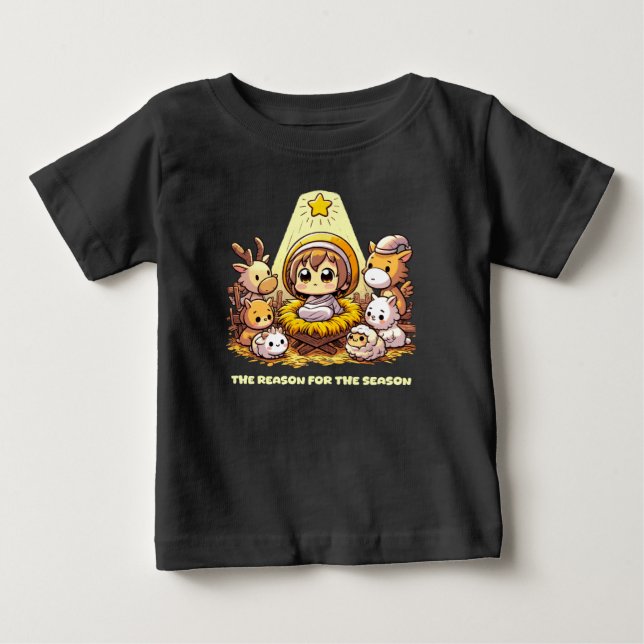 Baby Jesus: Chibi Nativity T-shirt (Vorderseite)