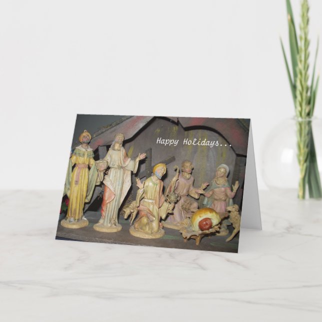 Baby Jesus Christmas Card Feiertagskarte (Vorderseite)