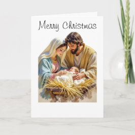 Baby Jesus Christmas Folded Holiday Card Feiertagskarte