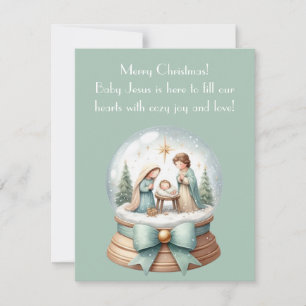 Baby Jesus & Cozy Joy Greeting Card Einladung