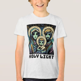 Baby Jesus : Die Heilige Familie: Heiliges Licht Tri-Blend Shirt