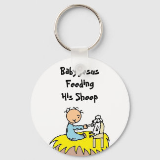 Baby Jesus Fütterte seinen Schlüsselanhänger