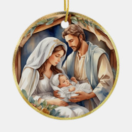 Baby Jesus | Geburtsurlaubskarte Keramik Ornament