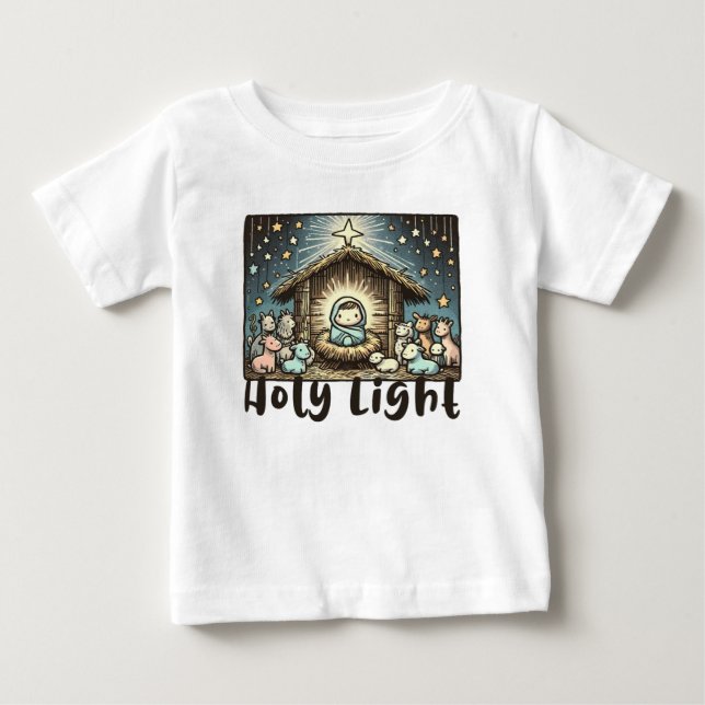 Baby Jesus : Holy Light: Sacred Light Baby T-shirt (Vorderseite)