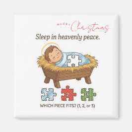 Baby Jesus Jigsaw Puzzle Pattern Game Magnet