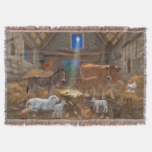 Baby Jesus Manger Heilige Nacht Weihnachtskrippe Decke