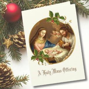Baby Jesus Manger Weihnachtsmesse Angebot Memorial Feiertagskarte