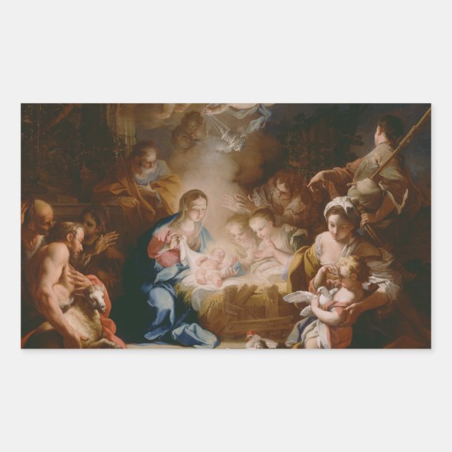 Baby Jesus Rechteckiger Aufkleber (Vorderseite)
