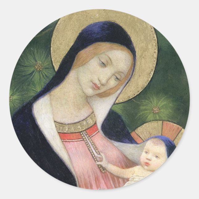BABY JESUS RUNDER AUFKLEBER (Vorderseite)