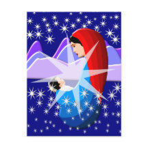 Baby Jesus und Jungfrau Mary in Starlight