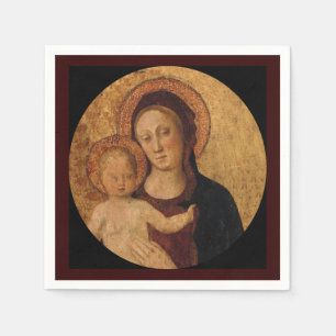 Baby Jesus und Mary Under and Arch Serviette