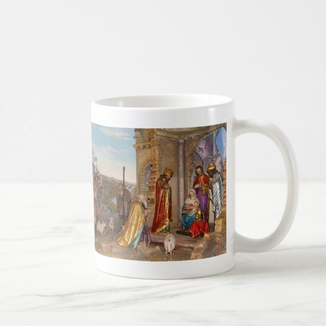 Baby Jesus von Nazaret geboren in Bethlehem Kaffeetasse (Rechts)