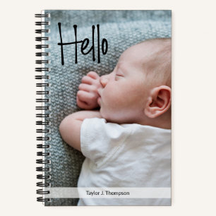 Baby Journal mit Foto und Name Custom Notizbuch