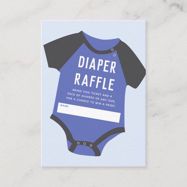 Baby Jumpsuit | Blau | Windelrumpf Begleitkarte (Vorderseite)