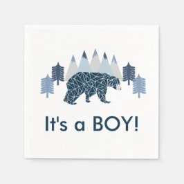 Baby Junge, ein Baby-Duschbär Serviette