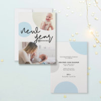 Baby-Junge Fotos Neujahr Neuanfang blau