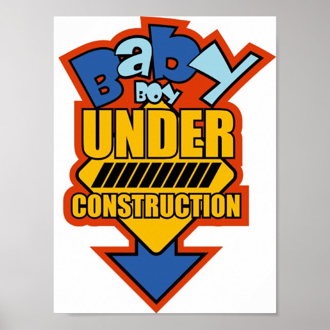 BABY Junge UNTER BAU Poster (Vorne)
