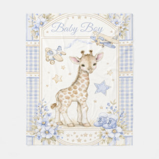 Baby-Jungen-Giraffe-Spielzeug-Flugzeuge-Schühchen- Fleecedecke