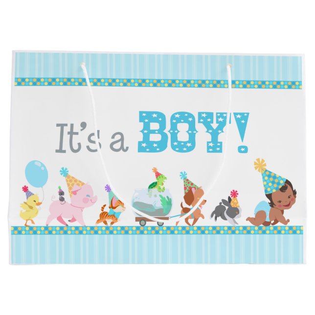 Baby Jungen Große Geschenktüte (Rückseite)