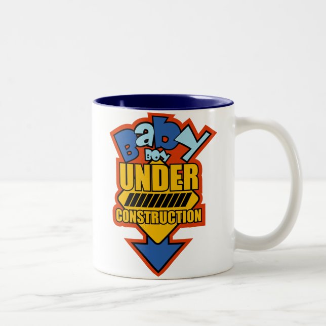 Baby-Jungen-im Bau Tasse (Rechts)