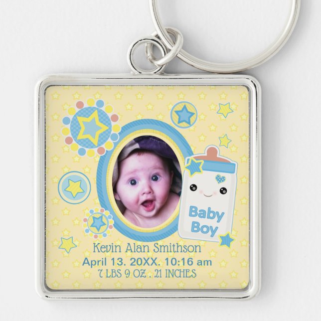 Baby-Jungen-kundenspezifischer Schlüsselanhänger (Vorne)