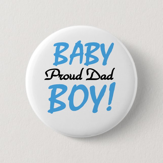 Baby-Jungen-stolzer Vater Button (Vorderseite)